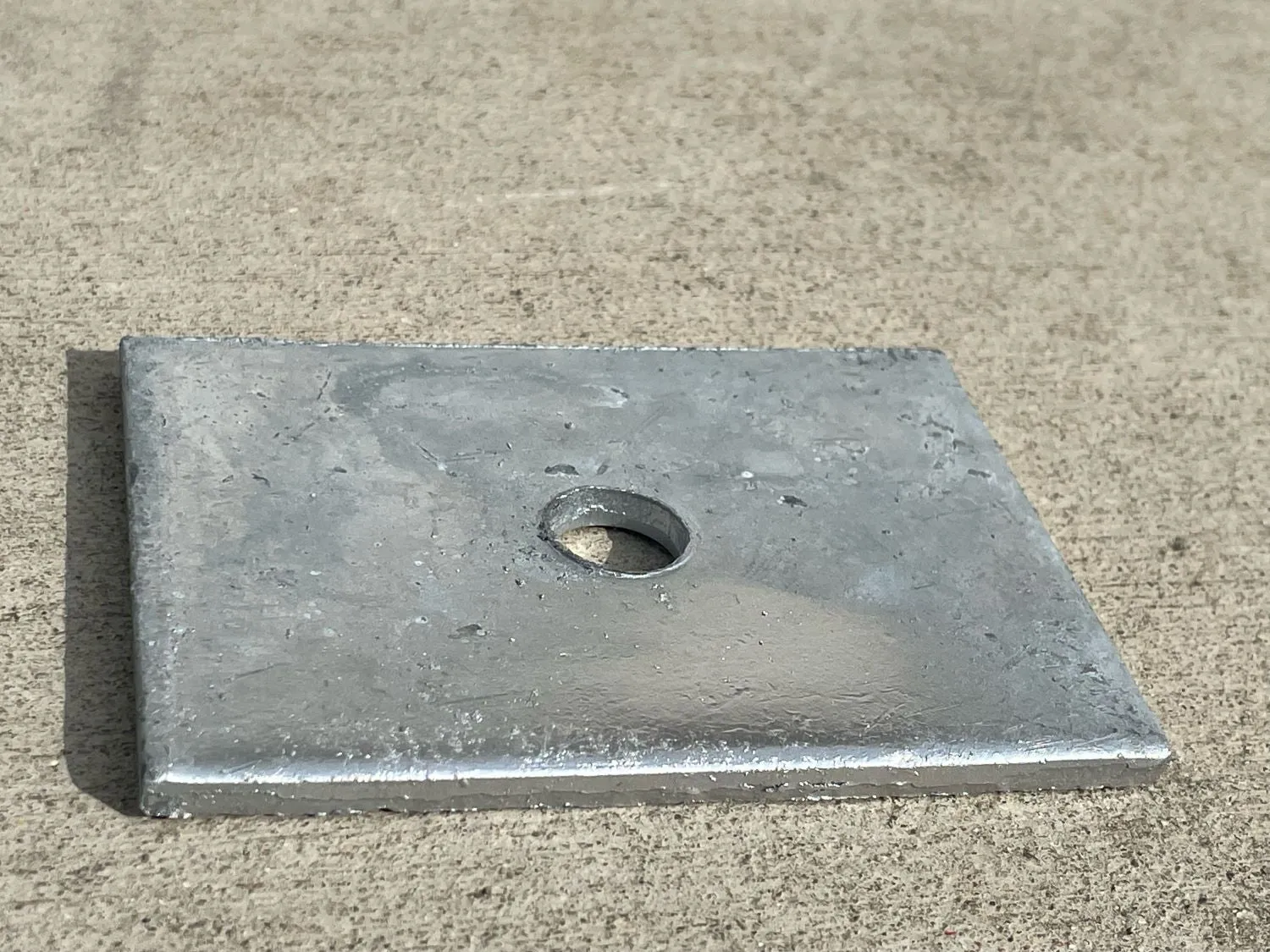 4" x 3" Rectangular Plate Washer (Galvanized) - 1/2" Anchor Bolt Diameter