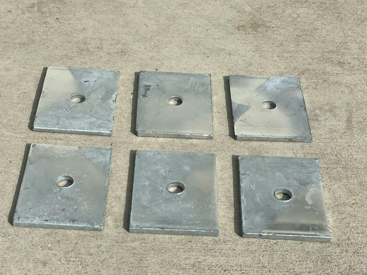 4" x 3" Rectangular Plate Washer (Galvanized) - 1/2" Anchor Bolt Diameter