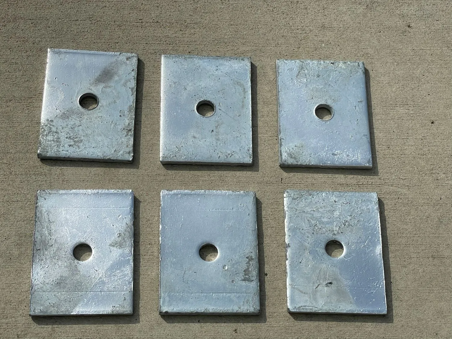 4" x 3" Rectangular Plate Washer (Galvanized) - 1/2" Anchor Bolt Diameter