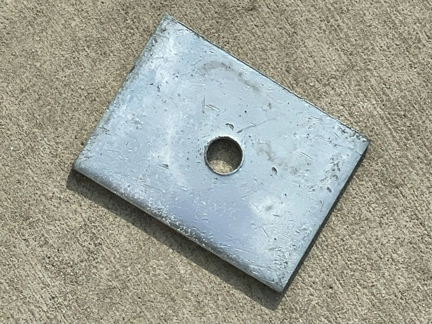 4" x 3" Rectangular Plate Washer (Galvanized) - 1/2" Anchor Bolt Diameter