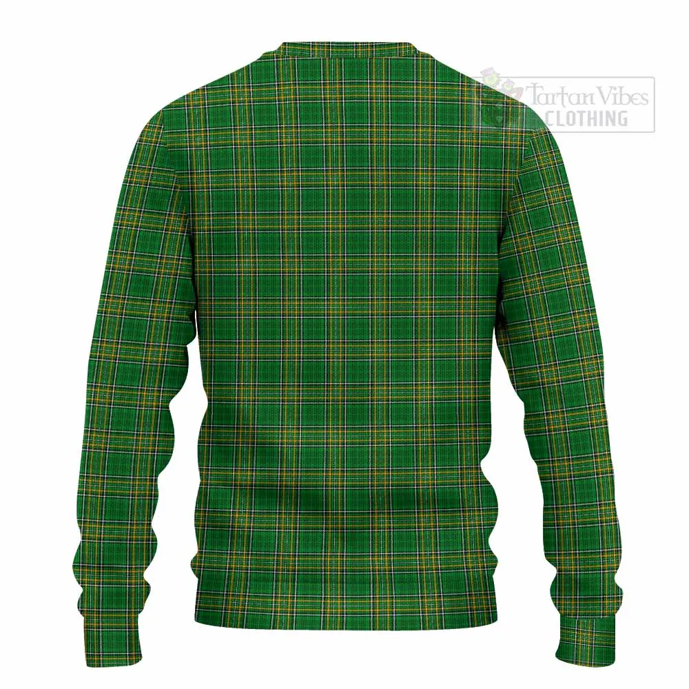 Abbott Irish Clan Tartan Knitted Sweater with Coat of Arms