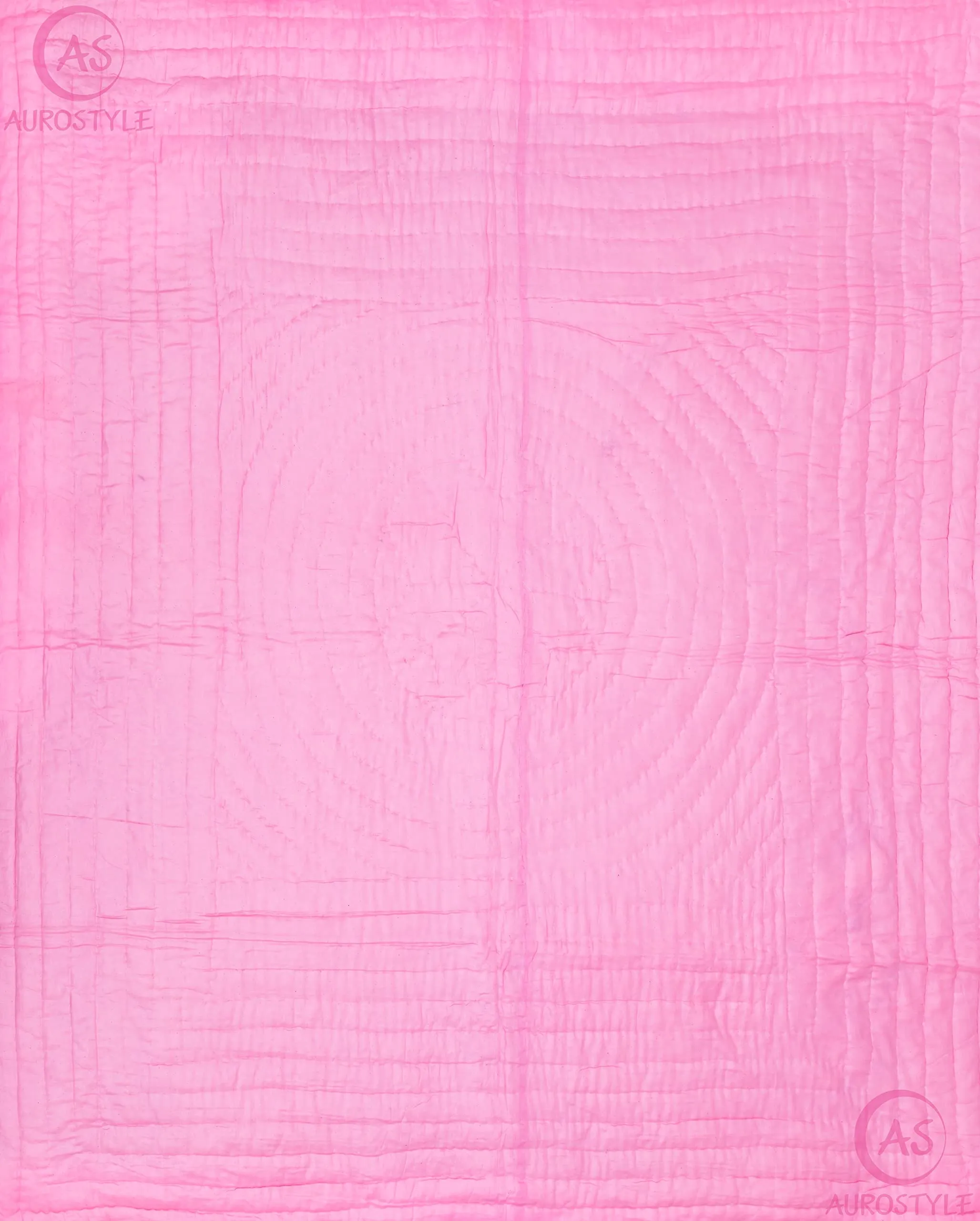 AUROSTYLE 400 TC Jaipuri Razai Rajasthani Traditional Silk Fabric Filling Pure Cotton lightweight Rajai Quilt Bedding Jaipuri Quilt Throw Blanket (Pink Floral, Double Bed 85 X 100, Pack of 1)