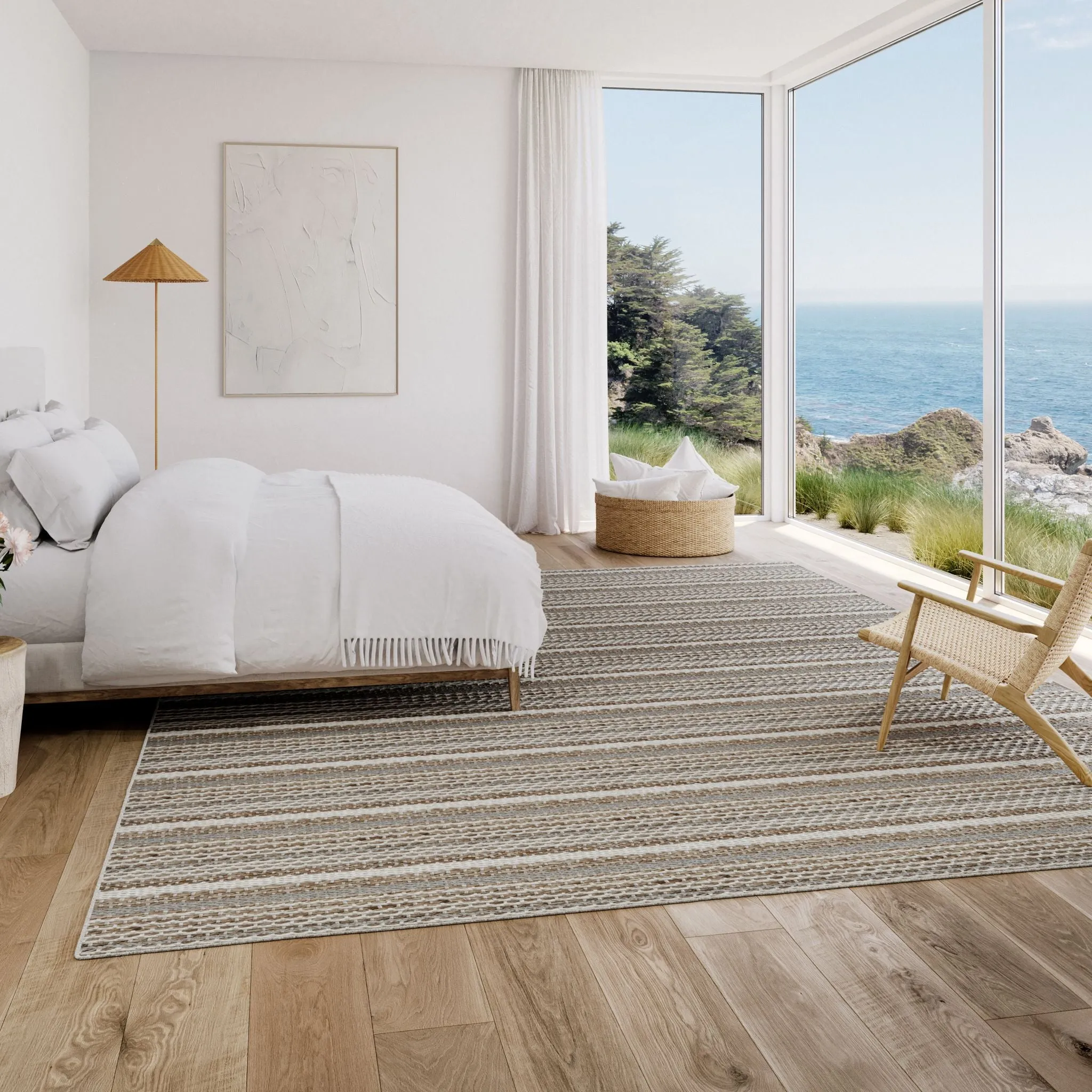 Barone Flatweave, Hand-Made Carpet, Stone