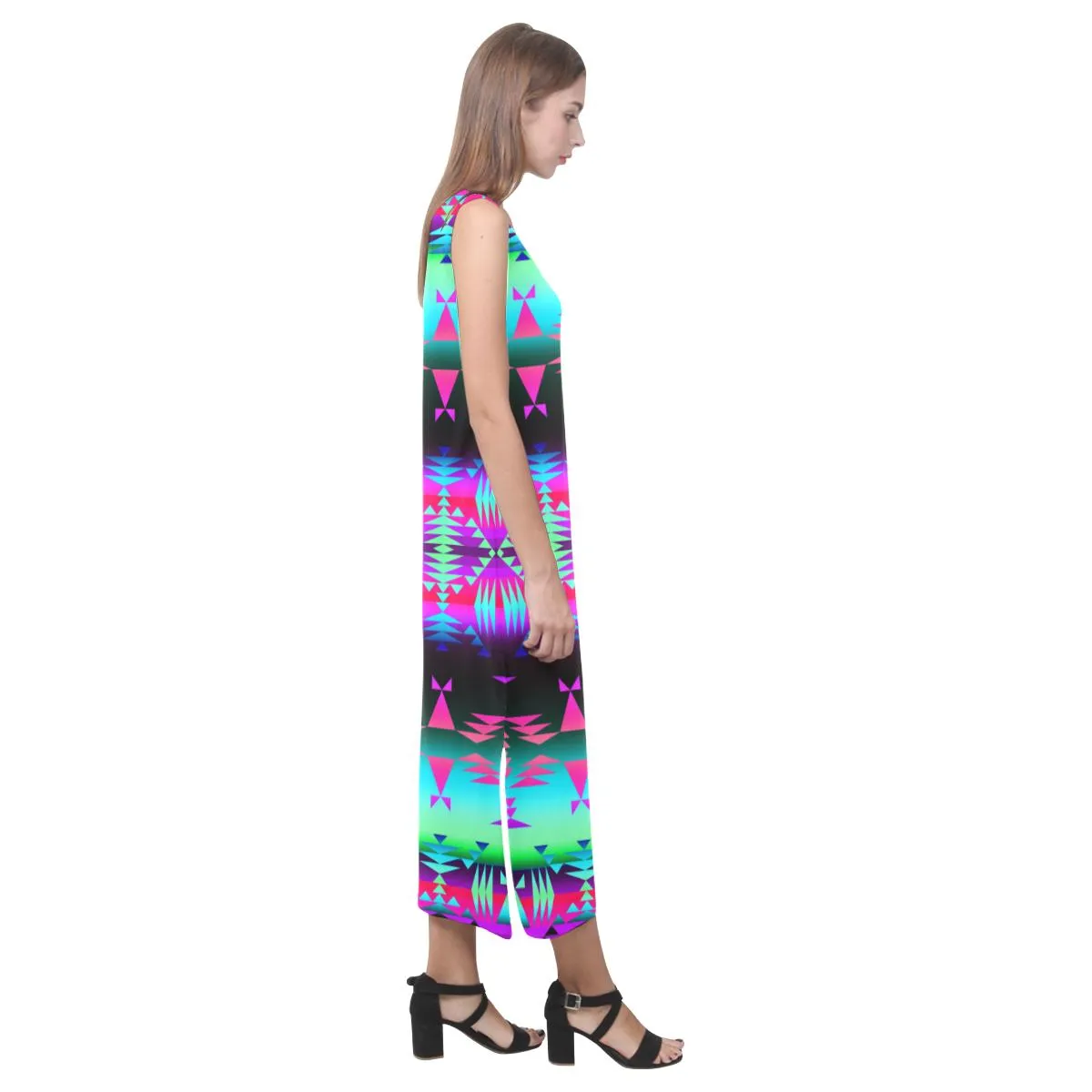 Between the Rocky Mountains Phaedra Sleeveless Open Fork Long Dress