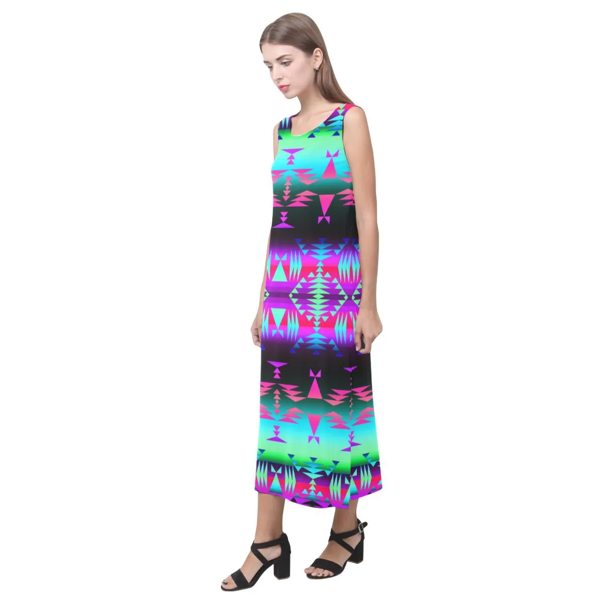 Between the Rocky Mountains Phaedra Sleeveless Open Fork Long Dress