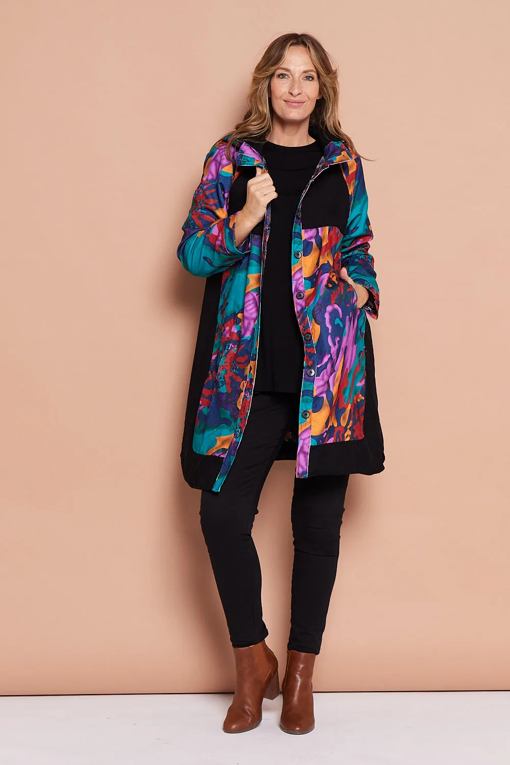 Bicheno Corduroy Coat - Colour Burst