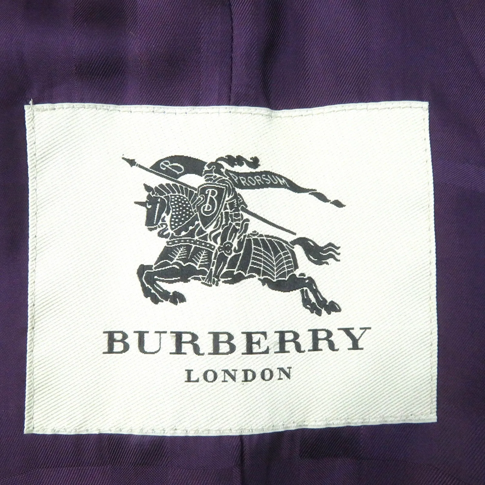 Burberry Wool Cashmere Trench Coat Purple 40 Women