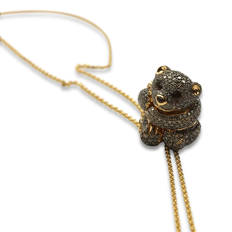 Chopard Estate 18K Rose Gold "Animal World" Diamond Bear Necklace