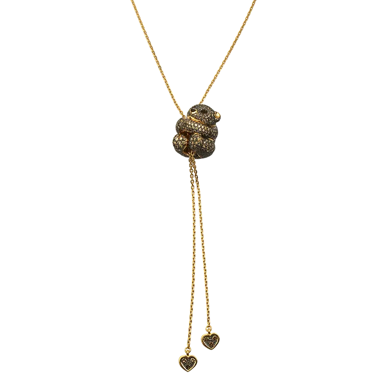 Chopard Estate 18K Rose Gold "Animal World" Diamond Bear Necklace