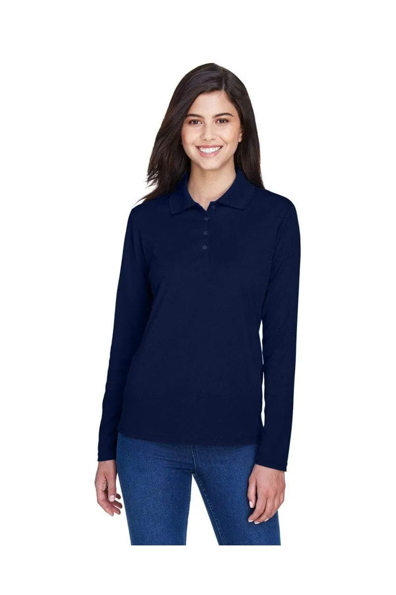 Core 365 78192: Ladies' Pinnacle Performance Long-Sleeve Pique Polo