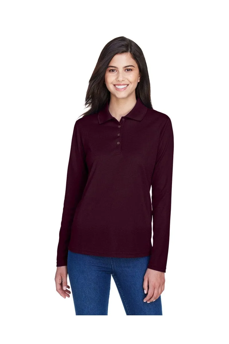 Core 365 78192: Ladies' Pinnacle Performance Long-Sleeve Pique Polo