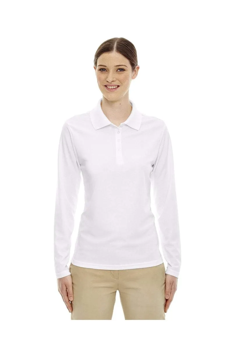 Core 365 78192: Ladies' Pinnacle Performance Long-Sleeve Pique Polo