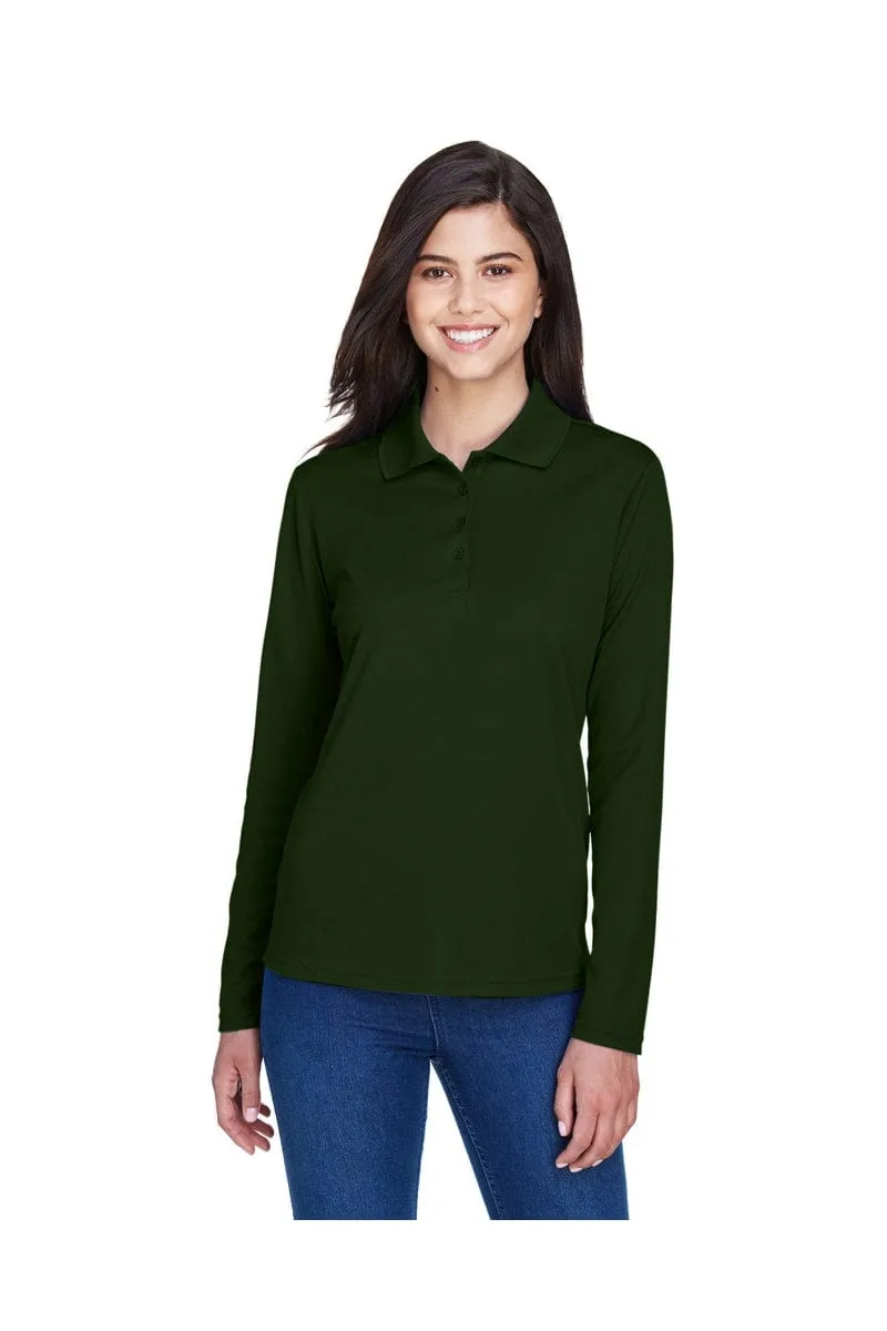 Core 365 78192: Ladies' Pinnacle Performance Long-Sleeve Pique Polo
