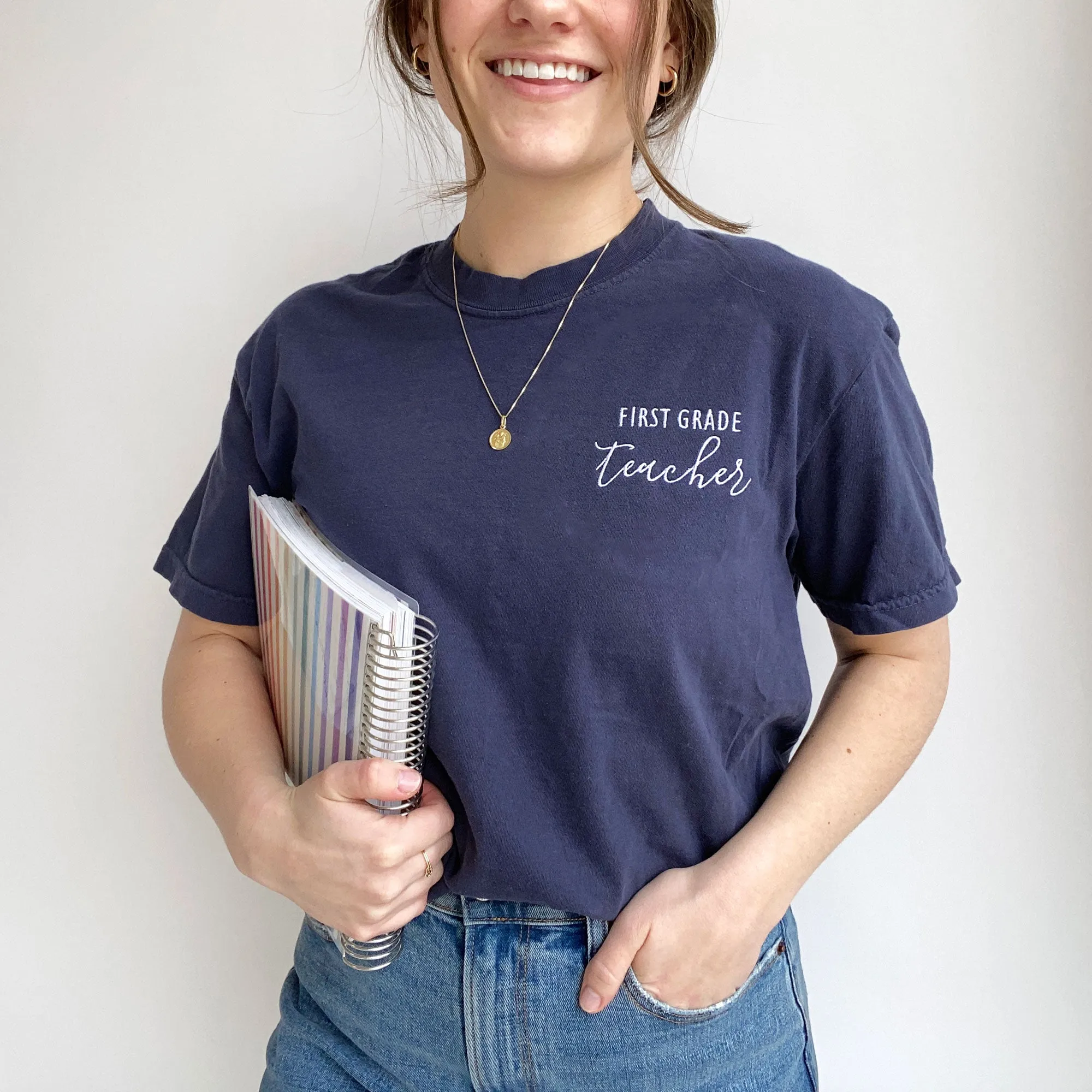Custom Teacher Grade level Comfort Colors T-Shirt