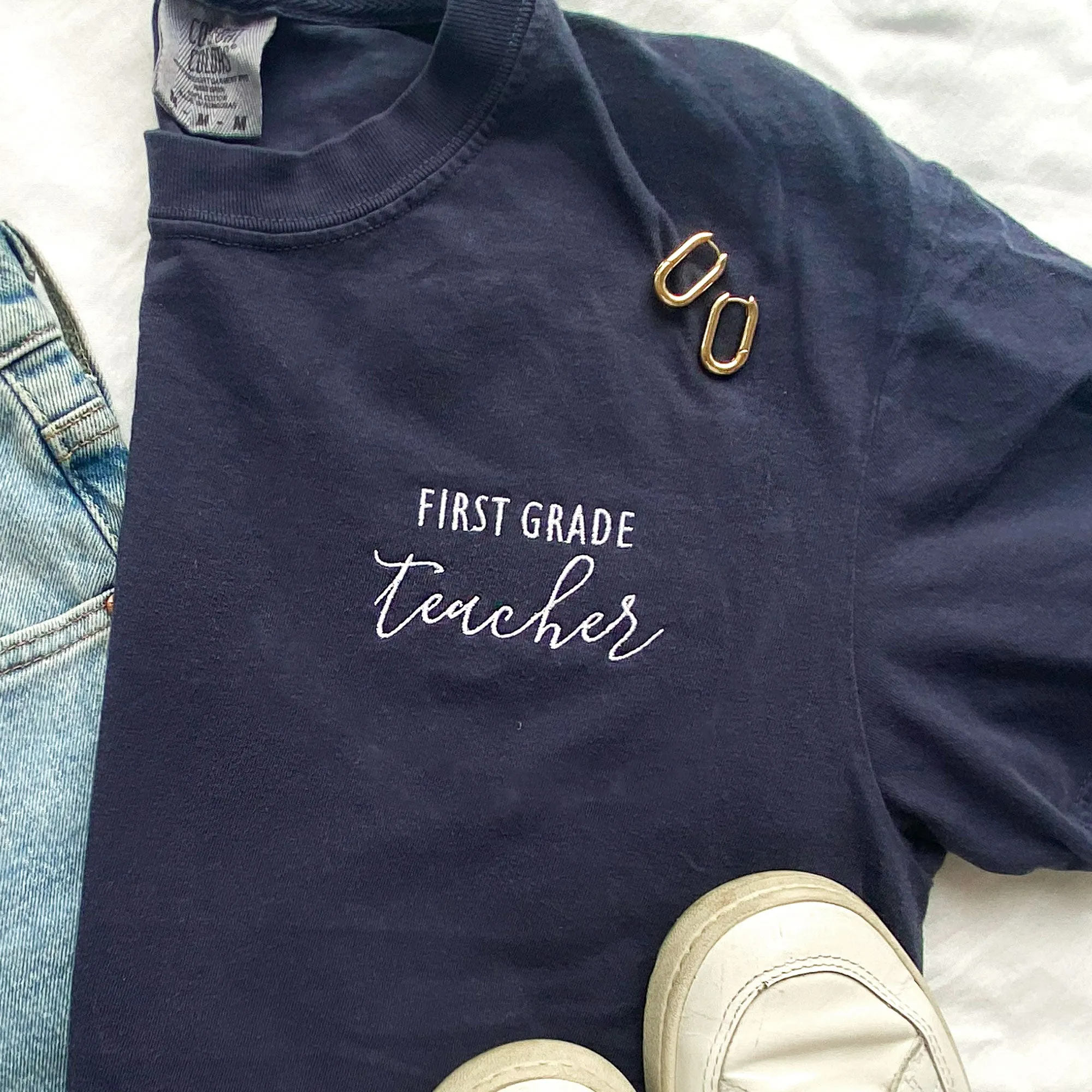 Custom Teacher Grade level Comfort Colors T-Shirt