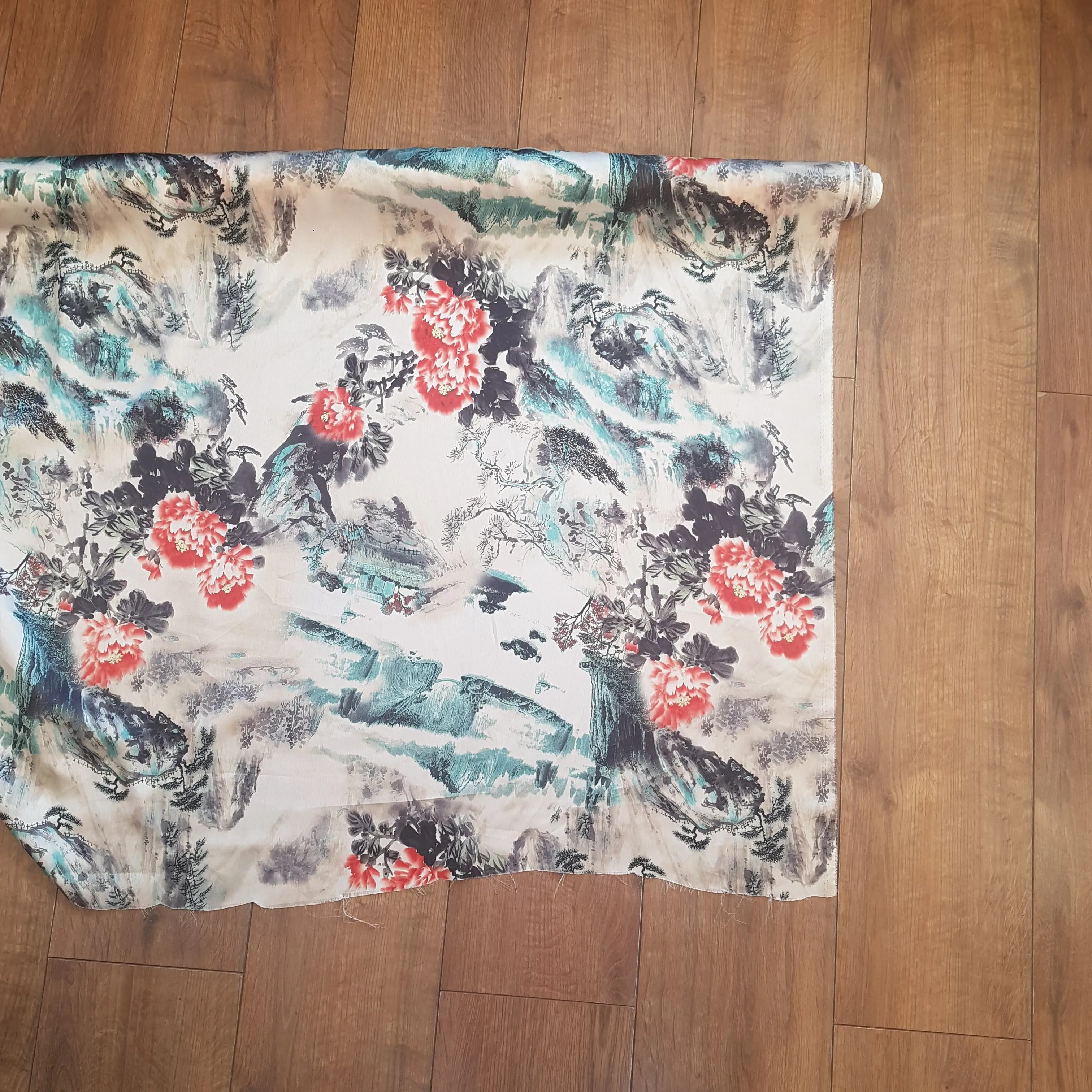 Digital Print Silky Satin Fabric - Various Print