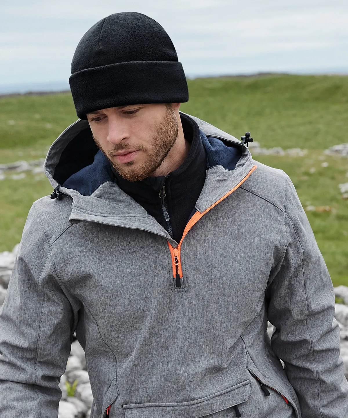 French Navy - Recycled fleece cuffed beanie