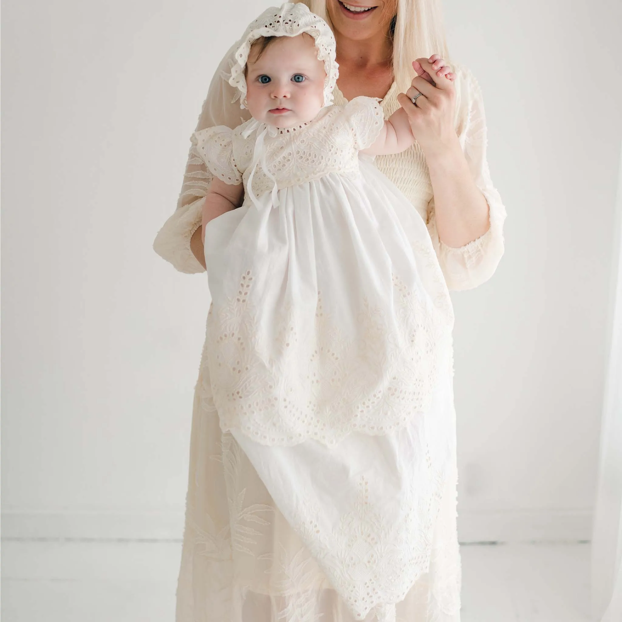 Ingrid Tiered Gown & Bonnet