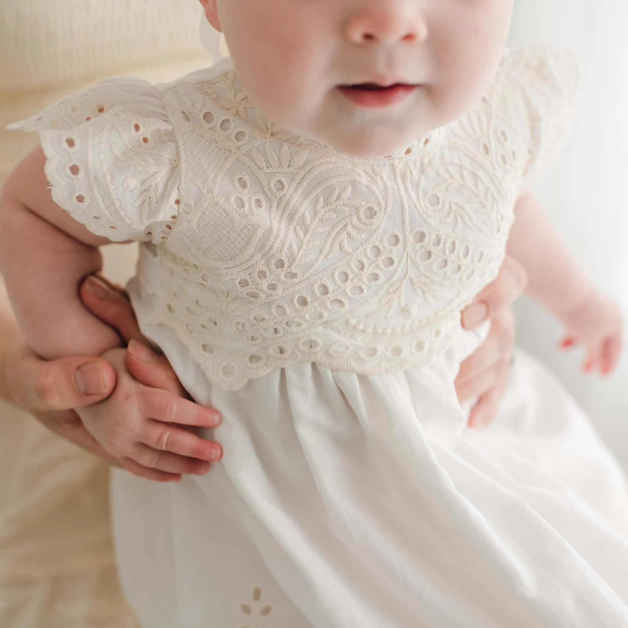 Ingrid Tiered Gown & Bonnet