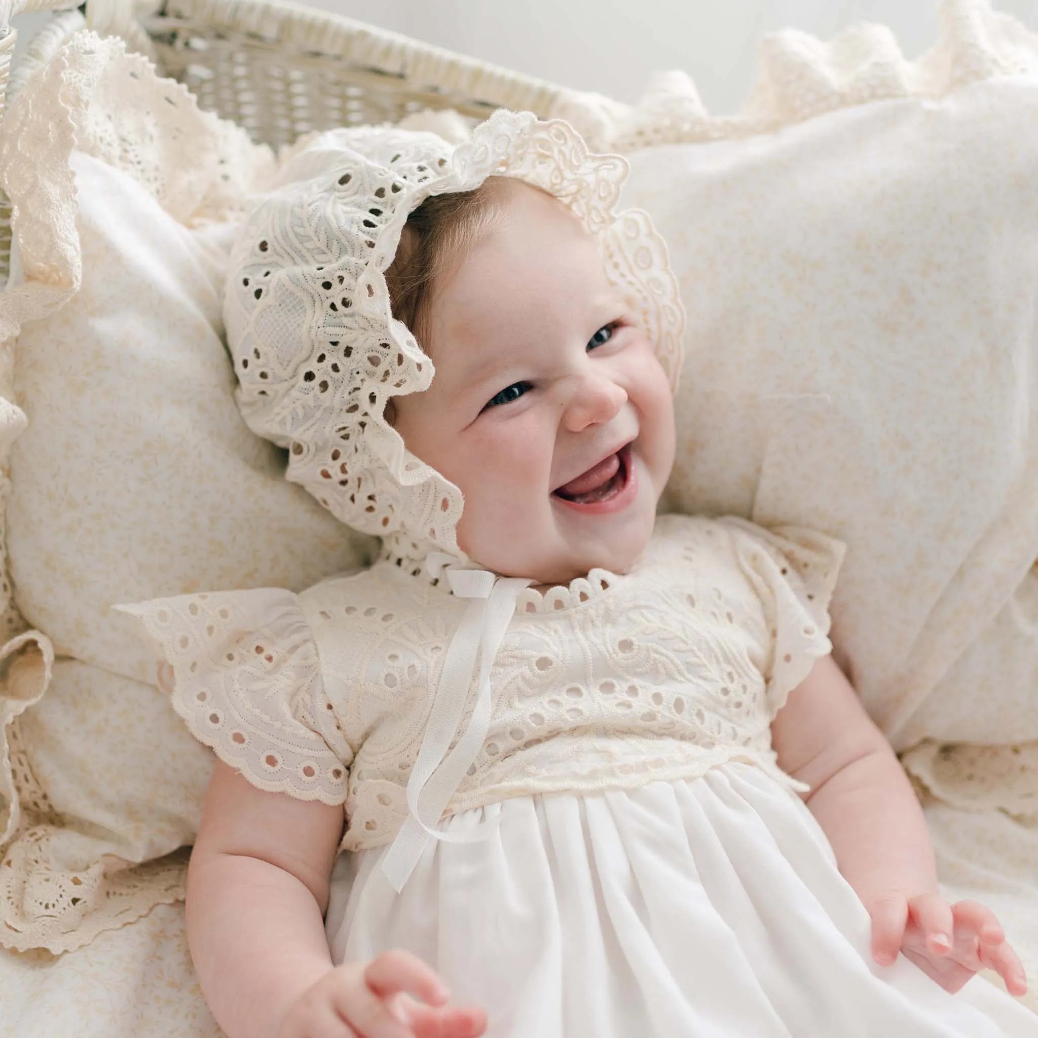 Ingrid Tiered Gown & Bonnet