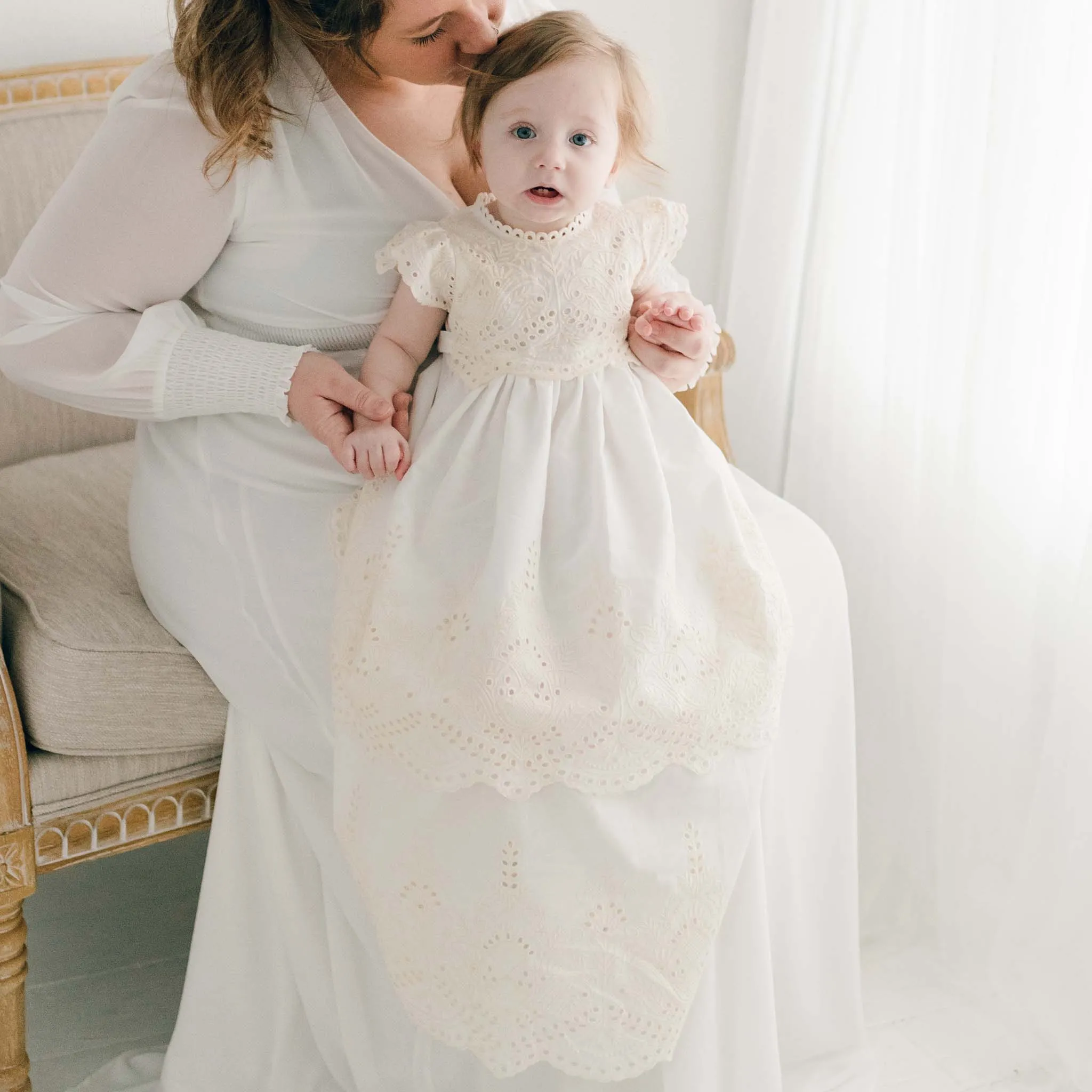 Ingrid Tiered Gown & Bonnet