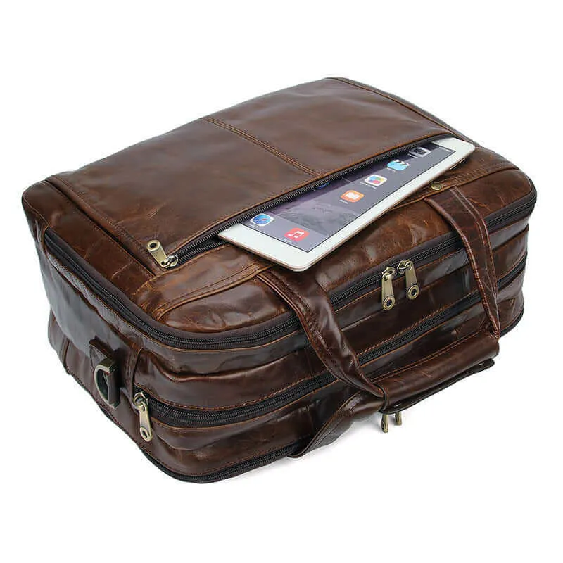 Men's Leather Laptop Bag NZ - Stylish & Functional