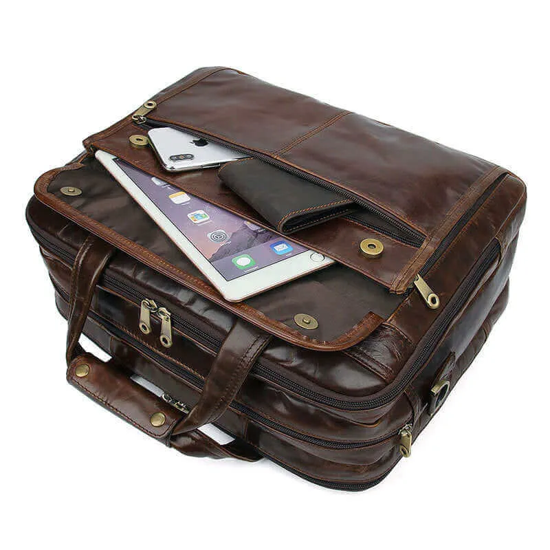 Men's Leather Laptop Bag NZ - Stylish & Functional