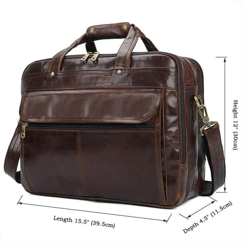 Men's Leather Laptop Bag NZ - Stylish & Functional