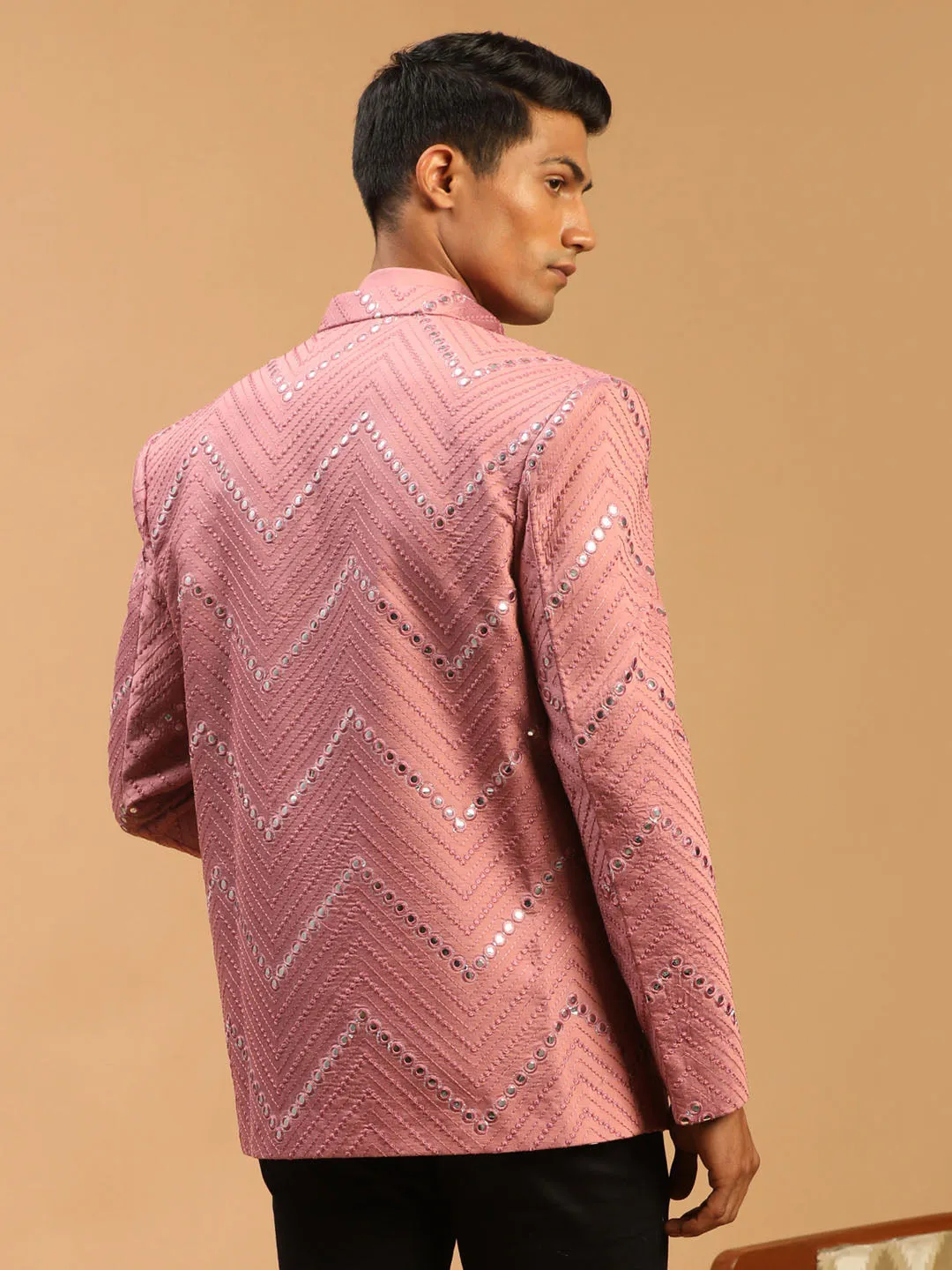 Men's Onion Pink Viscose Jodhpuri - Shrestha By Vastramay