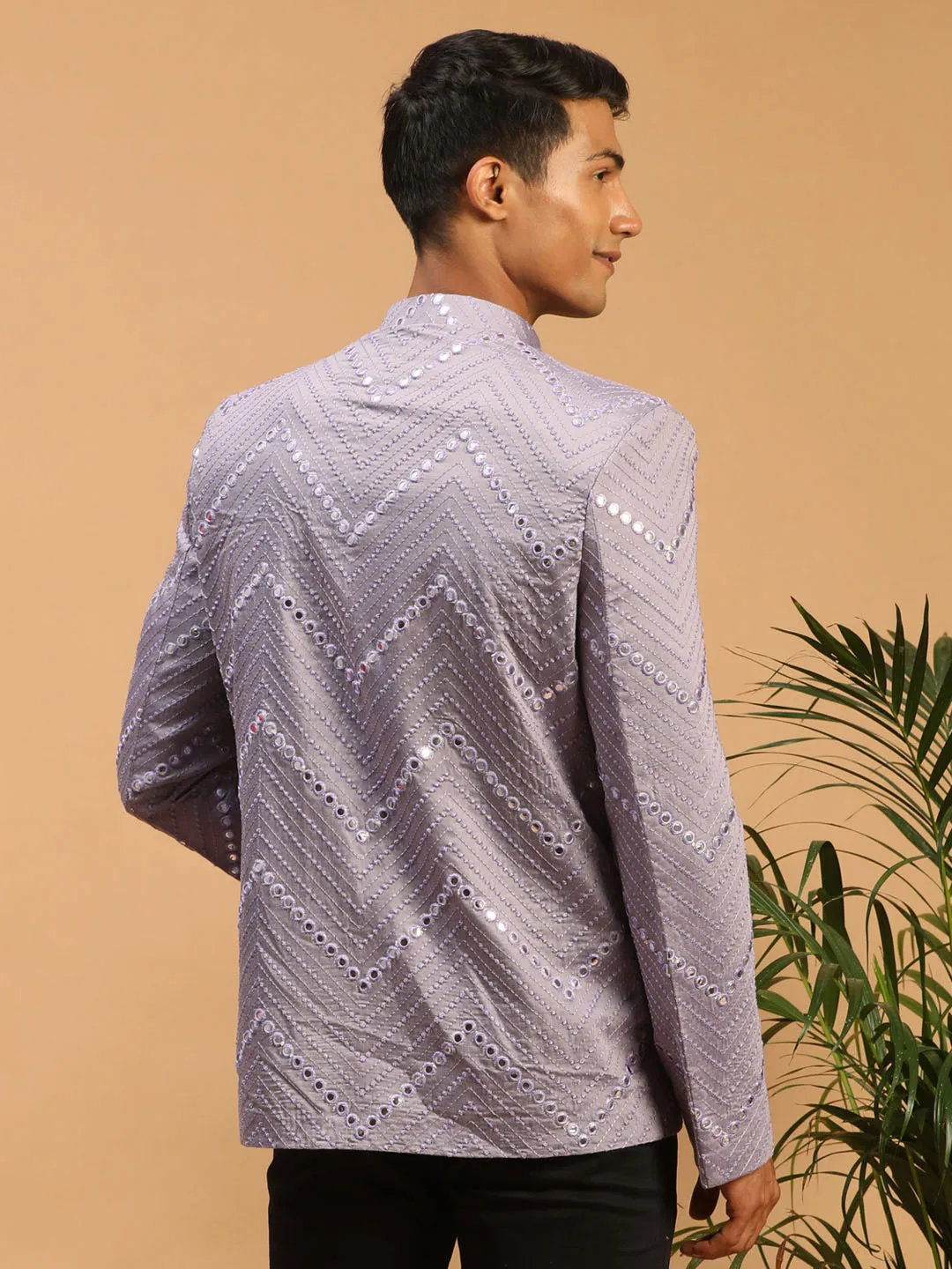 Men's Purple Viscose Jodhpuri - Shrestha By Vastramay