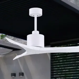 Mollywood 42 Inch White Damp Rated Ceiling Fan with Remote