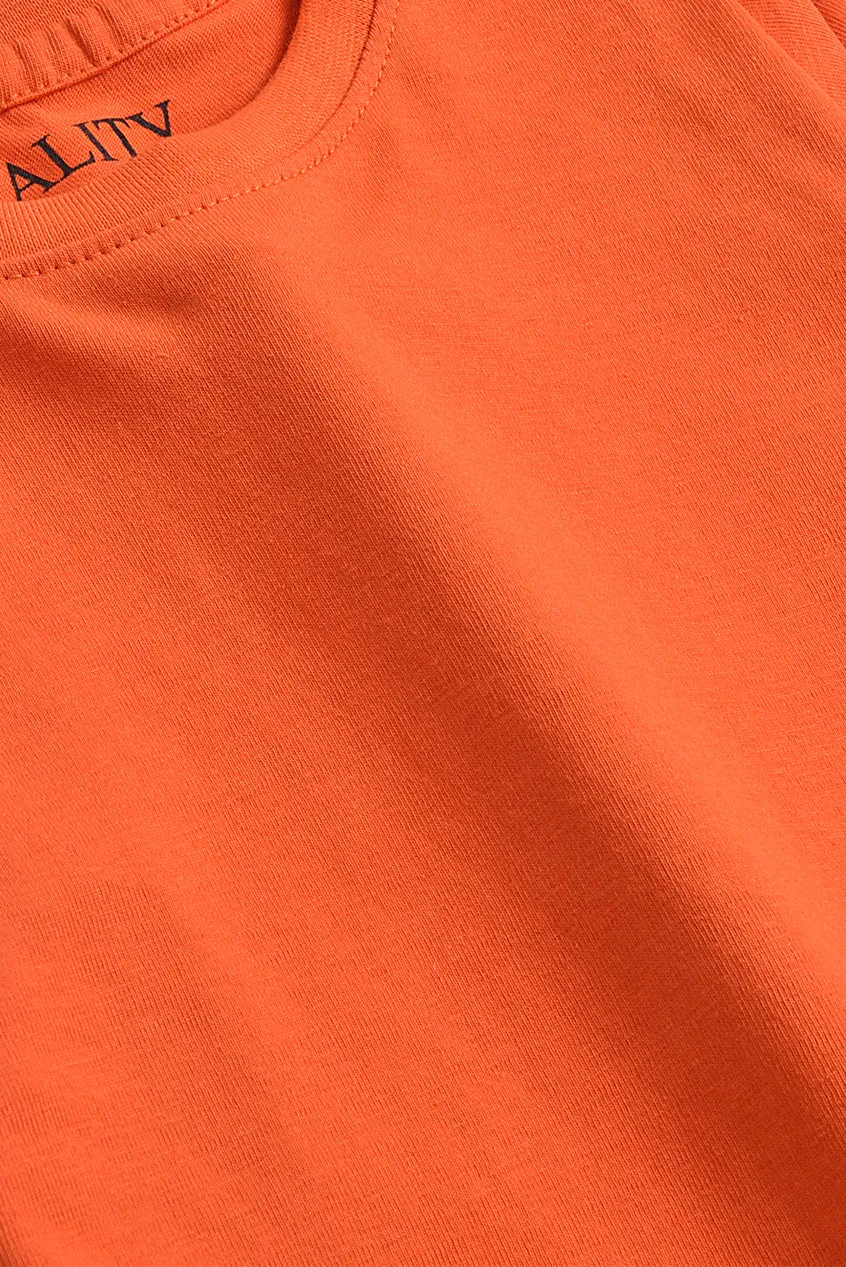 Orange Crew Neck T-Shirt