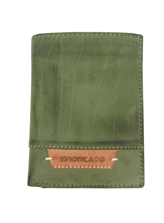 R Roncato Men's Leather Wallet, Italian Design, Stylish and Durable Wallet for Banknotes and Cards