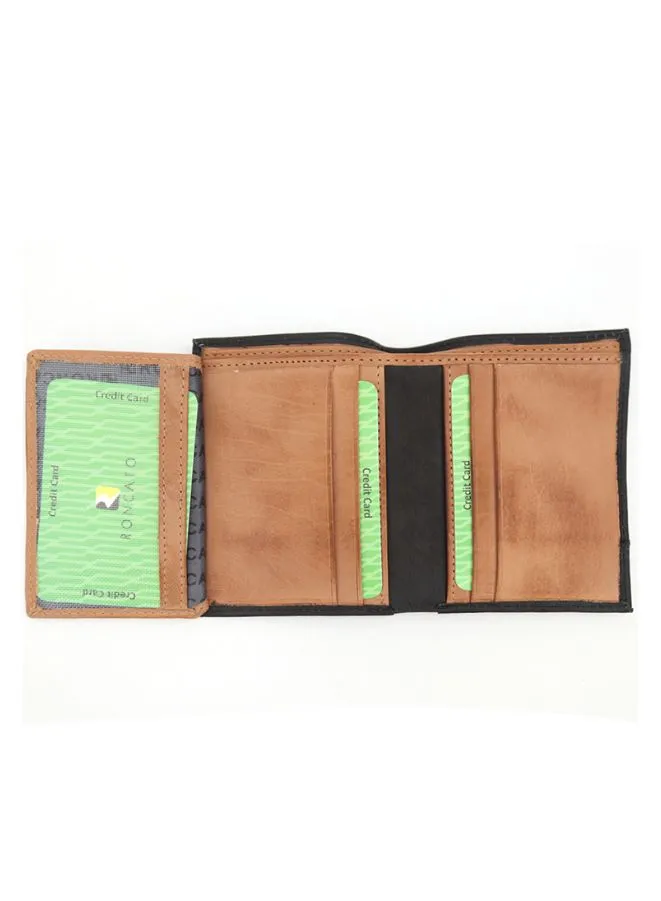 R Roncato Men's Leather Wallet, Italian Design, Stylish and Durable Wallet for Banknotes and Cards