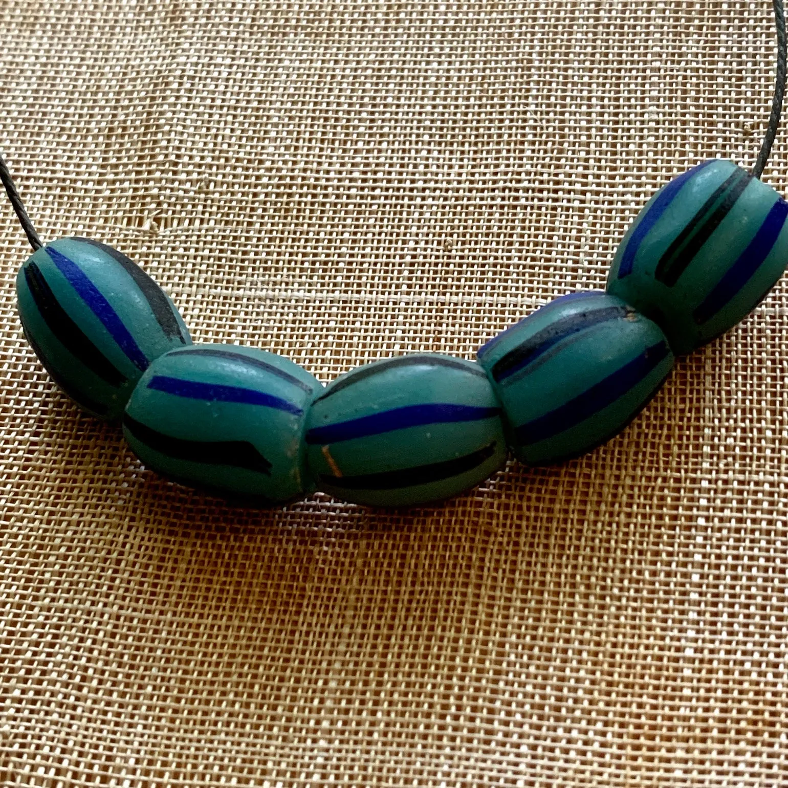 Rare Blue Watermelon Beads