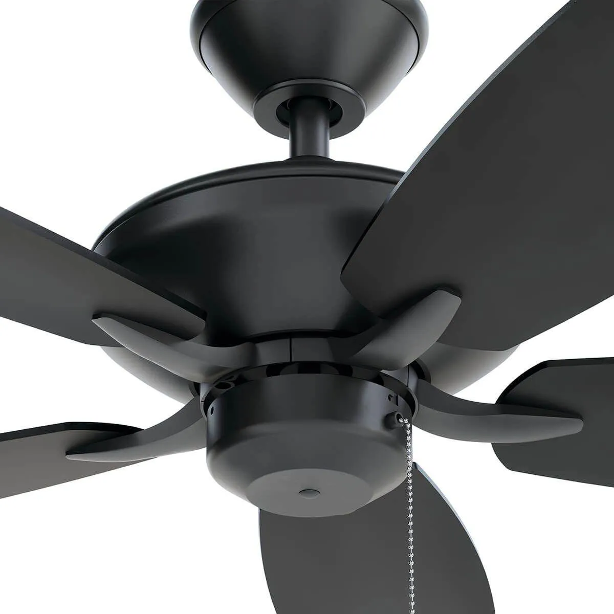 Renew Patio 52 Inch Satin Black Damp Rated Ceiling Fan with Pull Chain