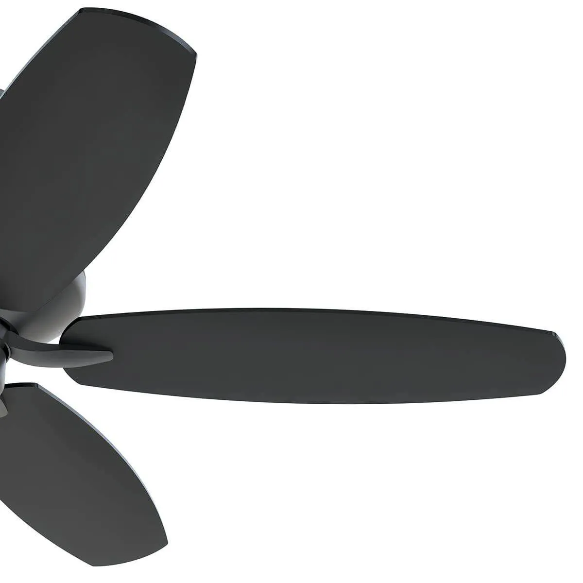 Renew Patio 52 Inch Satin Black Damp Rated Ceiling Fan with Pull Chain