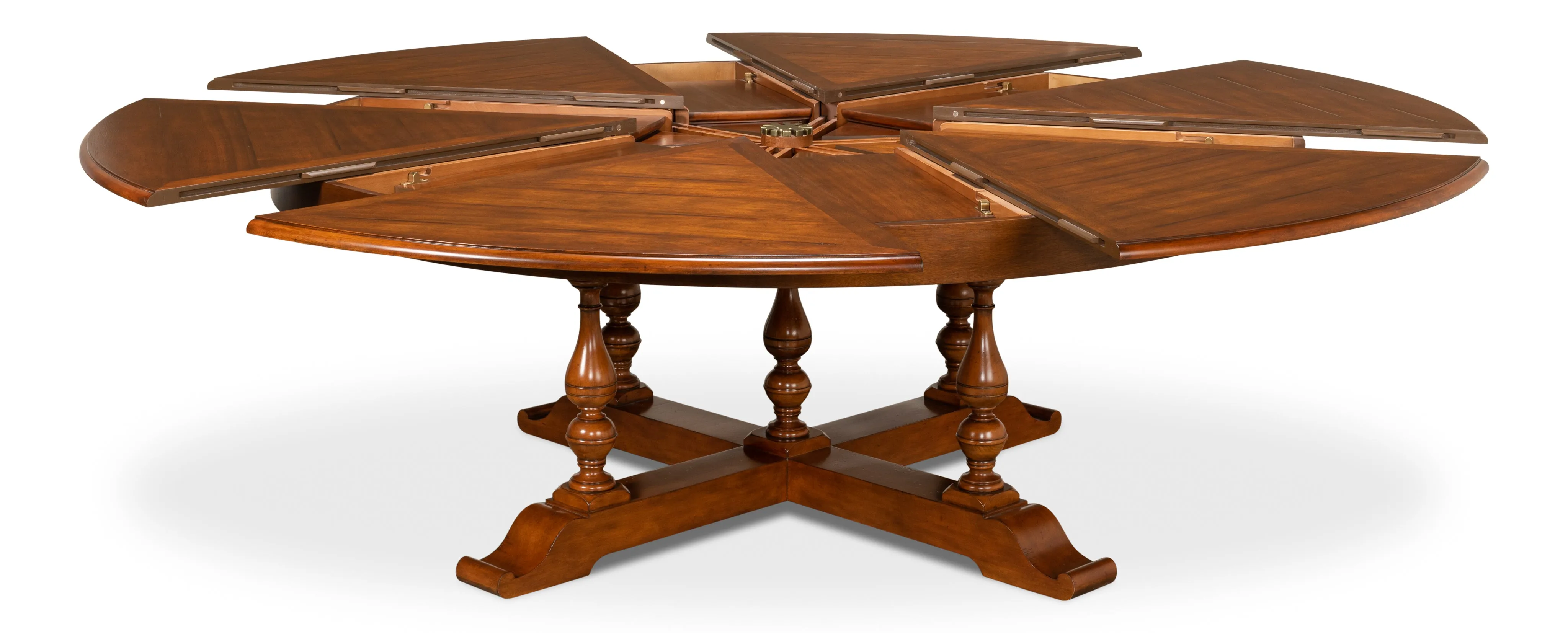 Sarreid - Walnut Jupe Dining Table  Ex-Large - Brown - Traditional