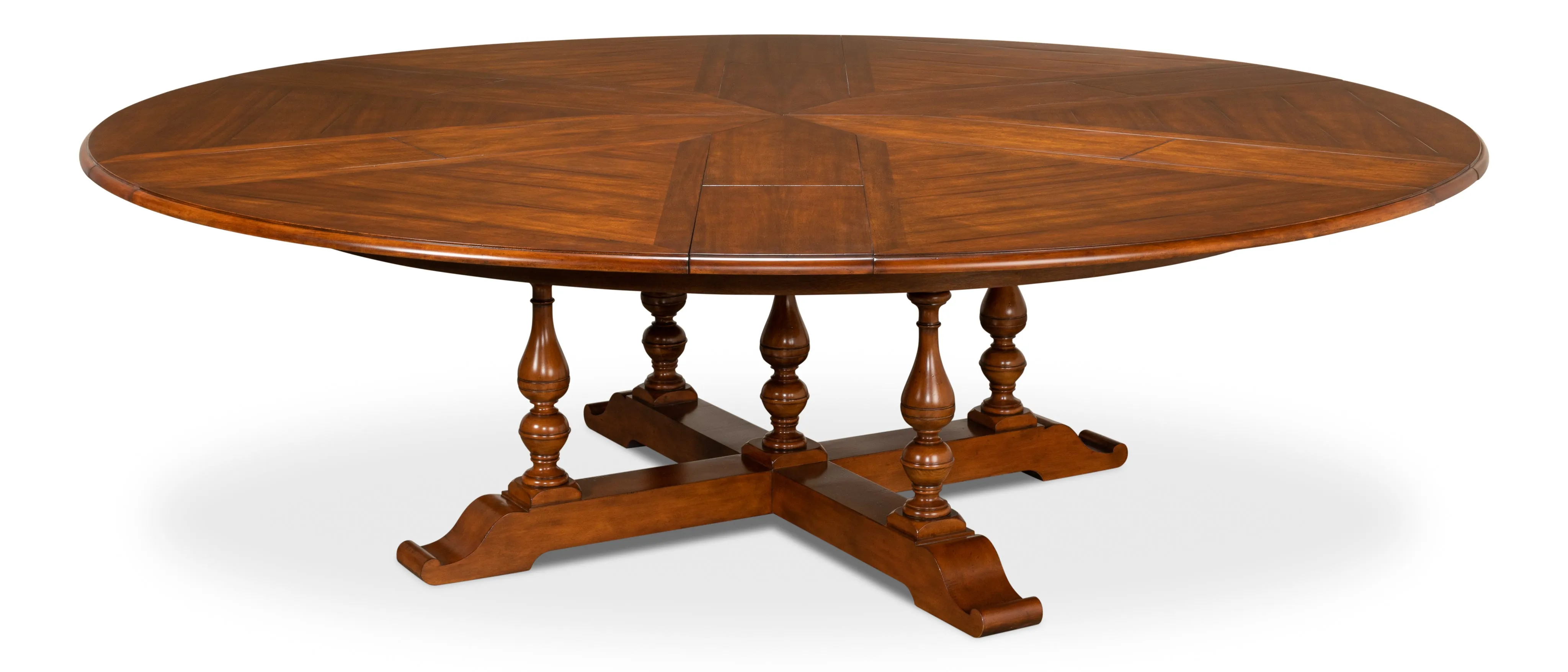 Sarreid - Walnut Jupe Dining Table  Ex-Large - Brown - Traditional