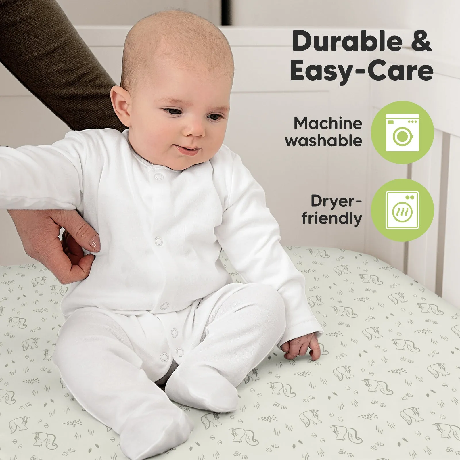 Soothe Fitted Crib Sheet (Pine Grove)