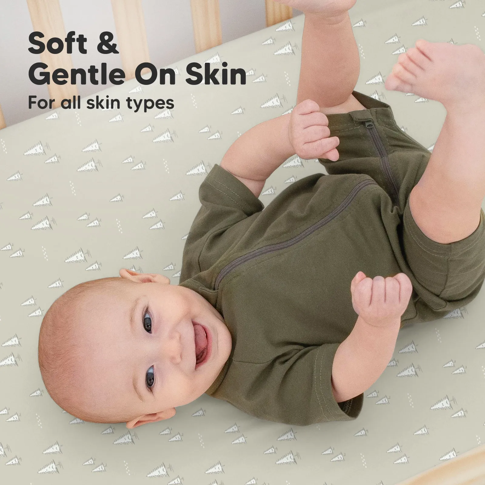 Soothe Fitted Crib Sheet (Pine Grove)