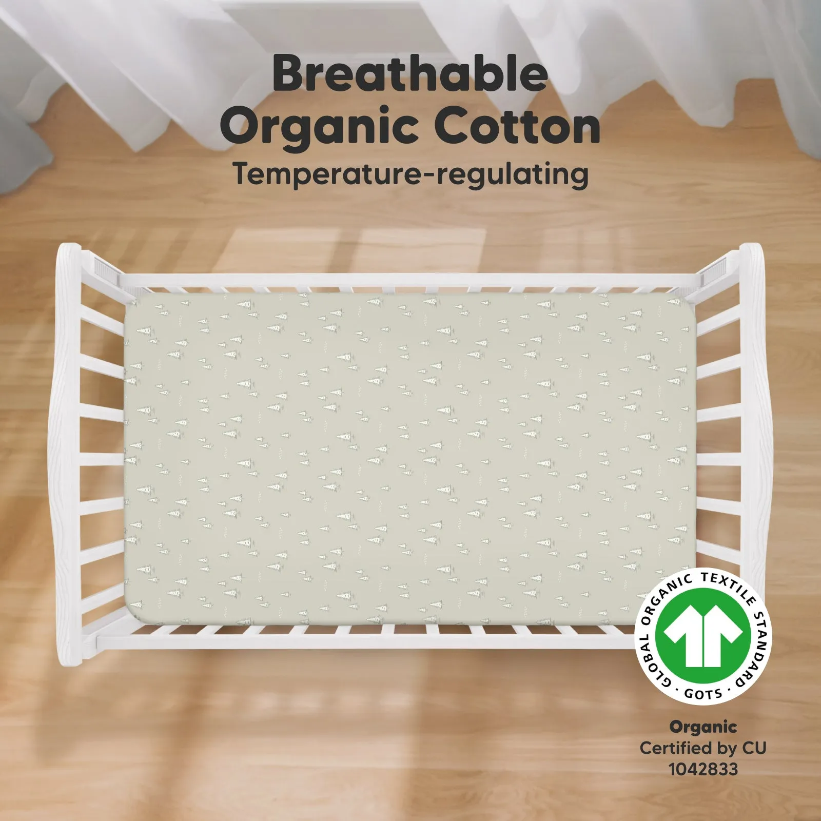 Soothe Fitted Crib Sheet (Pine Grove)