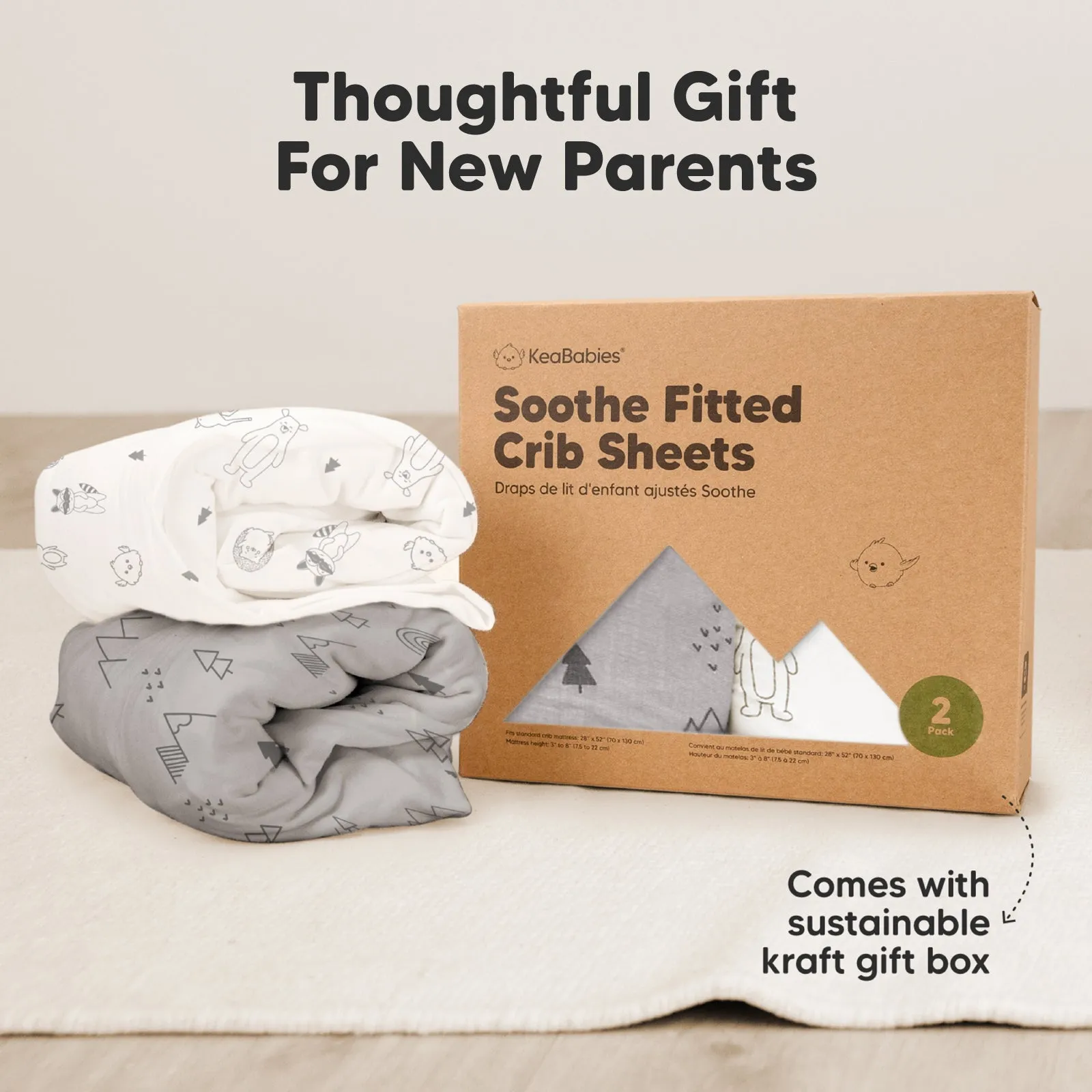 Soothe Fitted Crib Sheet (Pine Grove)
