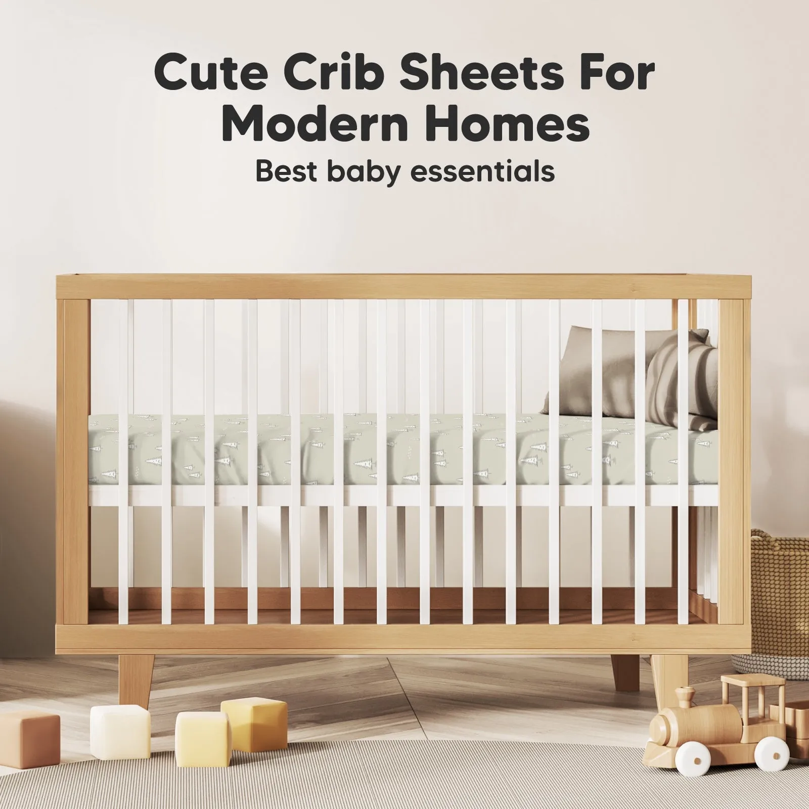 Soothe Fitted Crib Sheet (Pine Grove)