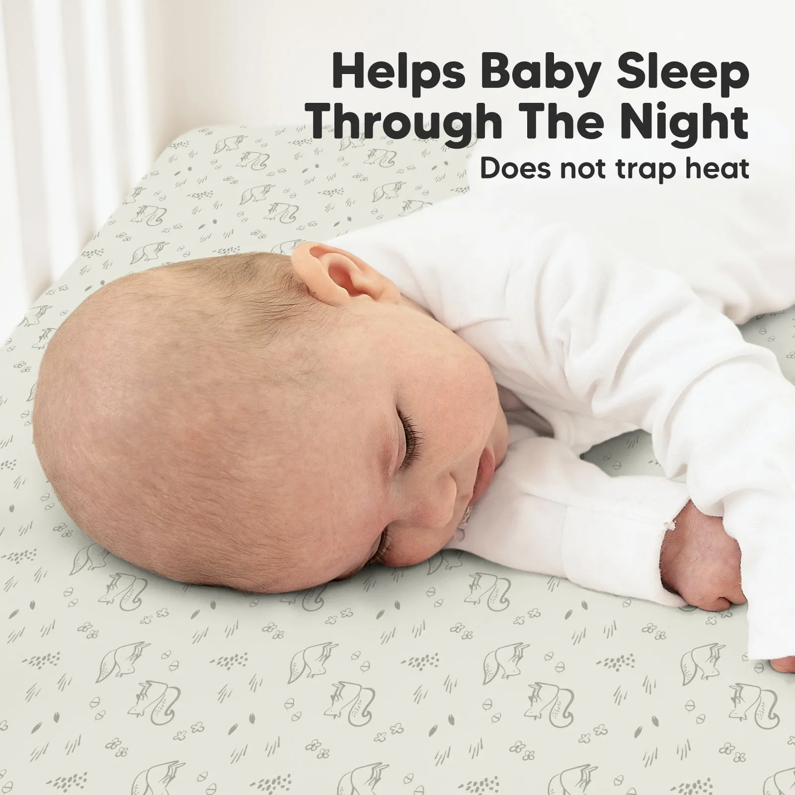 Soothe Fitted Crib Sheet (Pine Grove)