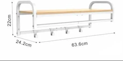 Tangkula Coat Rack Wall Mount with Shelf, Entryway Coat Hanger with 4 Hooks