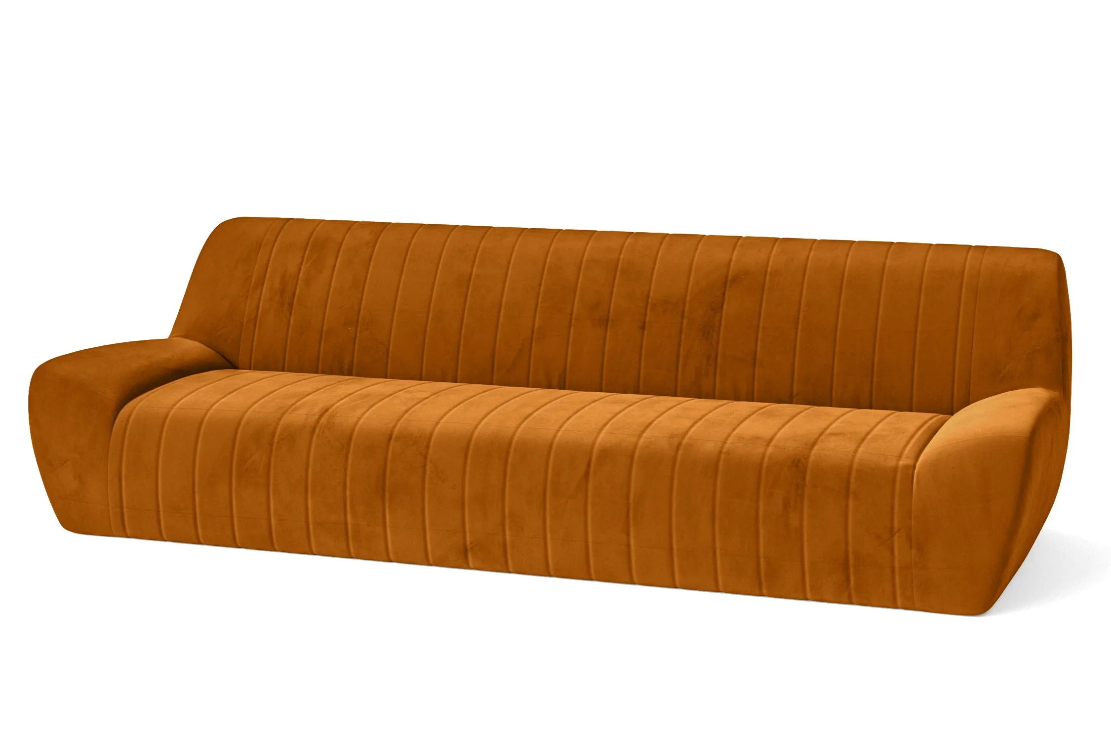 Trapani 4 Seater Sofa Gold Velvet
