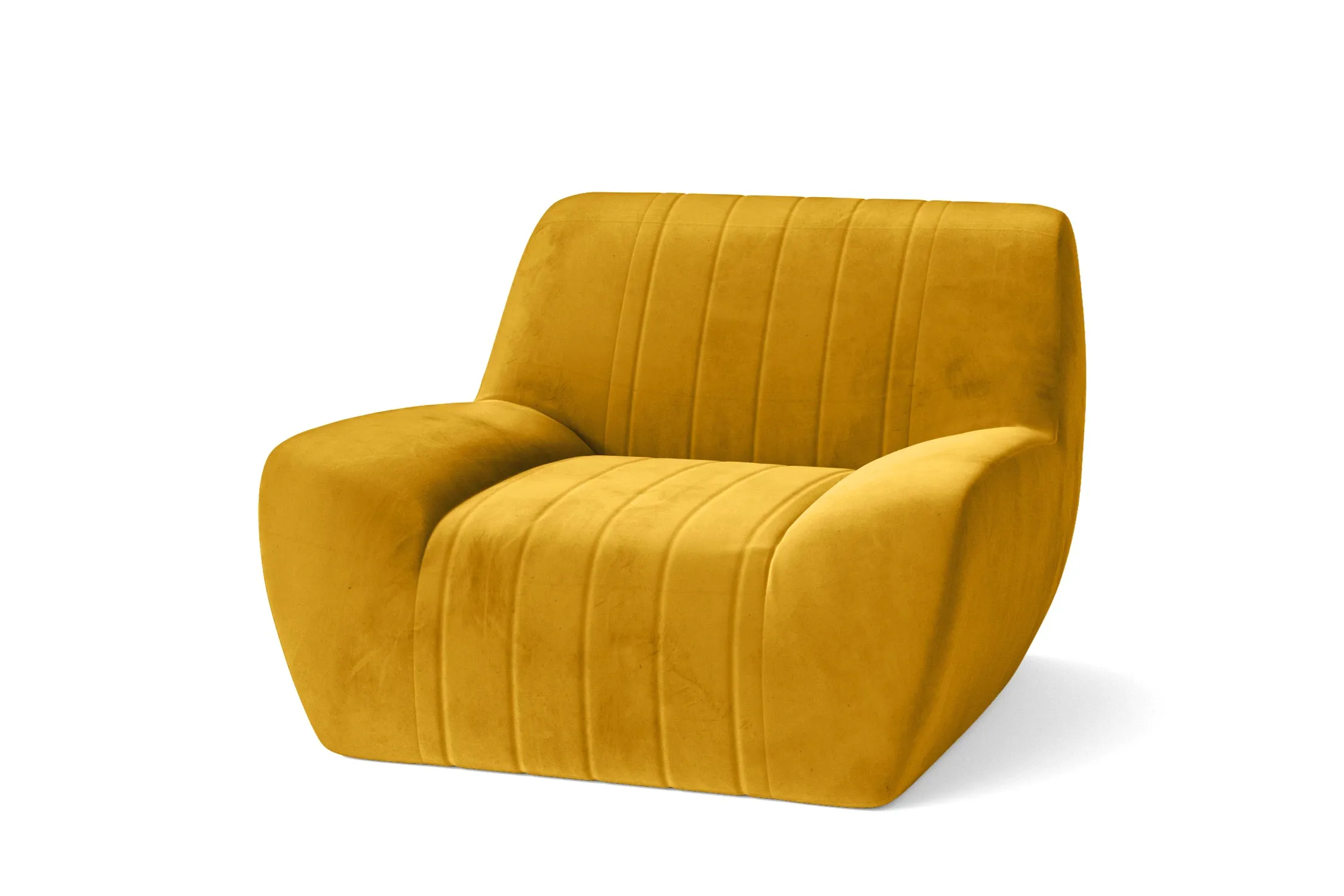 Trapani Armchair Yellow Velvet