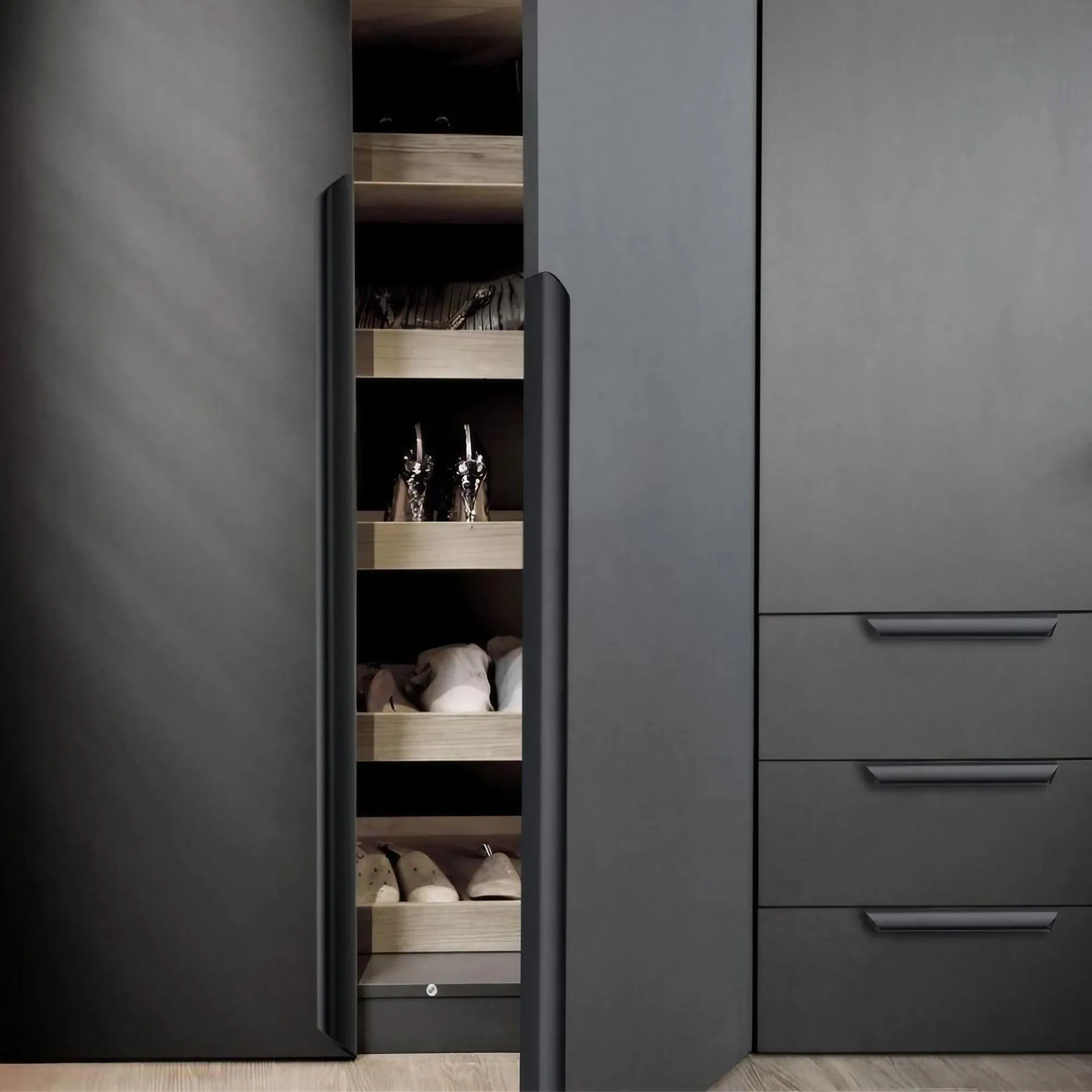 Trendy Modern Cabinet Edge Pulls Long Cabinet Handles