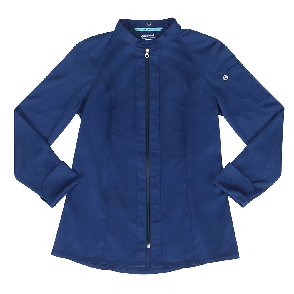 WOMEN NEPAL CHEF COAT - Ocean Blue